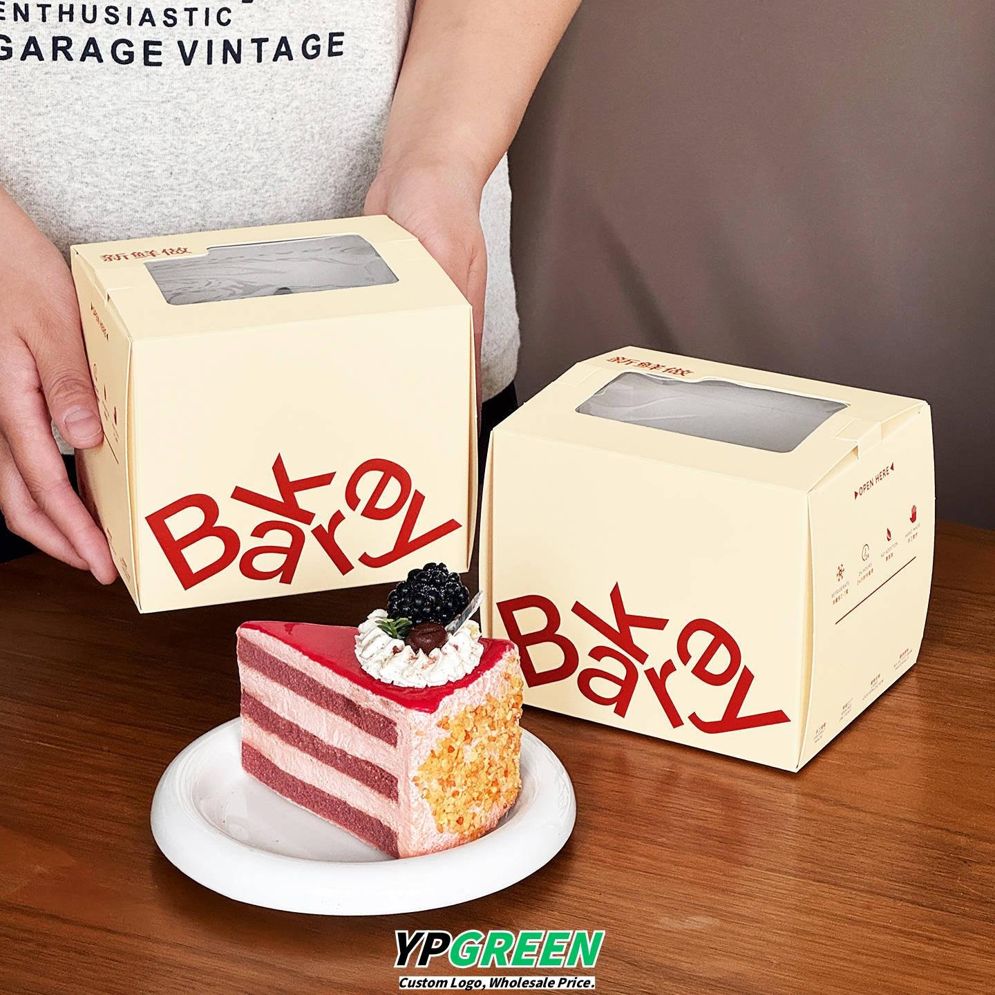 Wholesale Transparent Window Boxes for 3-Inch Cut Cake Slices and Mousse Takeout - Factory Direct Supply