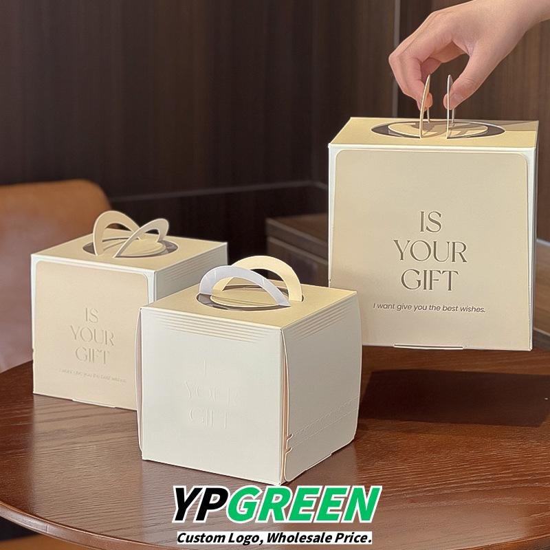 Wholesale 4-Inch Birthday Cake Boxes and 3-5-6 Inch Handheld Window Tearable Mousse Boxes for Small Pastry Takeout - Flexible Terms