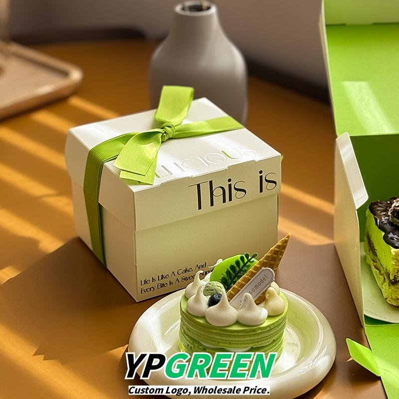 Wholesale Hot Silver Double-Sided Printed 3-Inch Mini Cake Boxes for Cut Mousse Slices Takeout - Scalable Orders