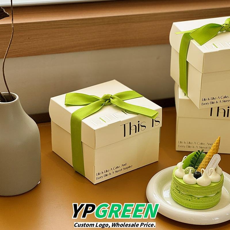 Wholesale Hot Silver Double-Sided Printed 3-Inch Mini Cake Boxes for Cut Mousse Slices Takeout - Scalable Orders