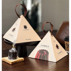 Wholesale Triangular Pyramid Paper Boxes for Madeleine Cake and High-End Pastry Takeout - Factory Direct Supply