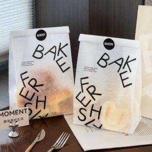 Wholesale Semi-Transparent Cotton Paper Bags for Donuts, Bagels, Soda Bread, and Bakery Takeout - Direct Supplier