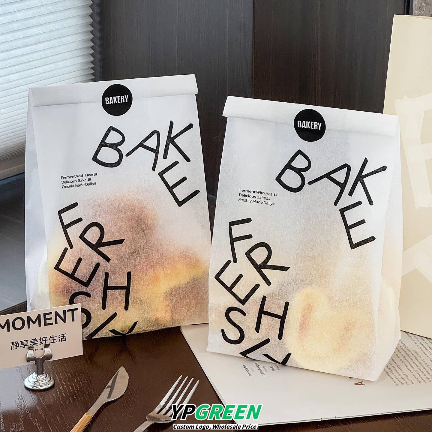 Wholesale Semi-Transparent Cotton Paper Bags for Donuts, Bagels, Soda Bread, and Bakery Takeout - Direct Supplier