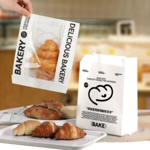 Wholesale Oil-Proof Paper Bags with English Window for Baguette Takeout - Factory Direct Supply