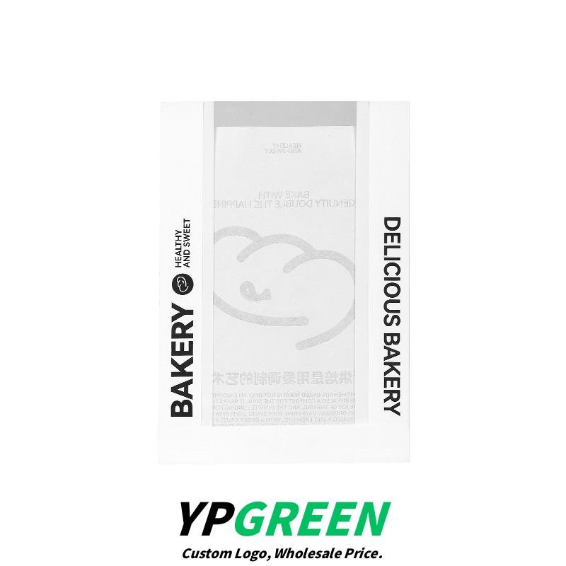 Wholesale Oil-Proof Paper Bags with English Window for Baguette Takeout - Factory Direct Supply