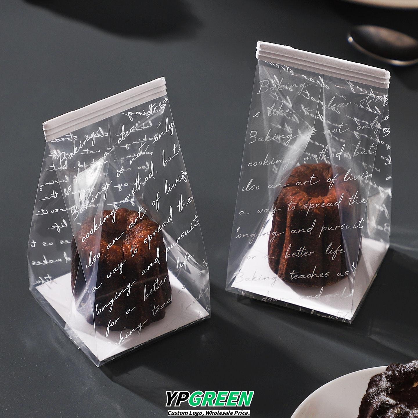 Wholesale Transparent Rolled Edge Packaging Bags for Paper Cup Cakes, Cookies, Small Madeleine, and Bakery Takeout - Factory Direct Supply