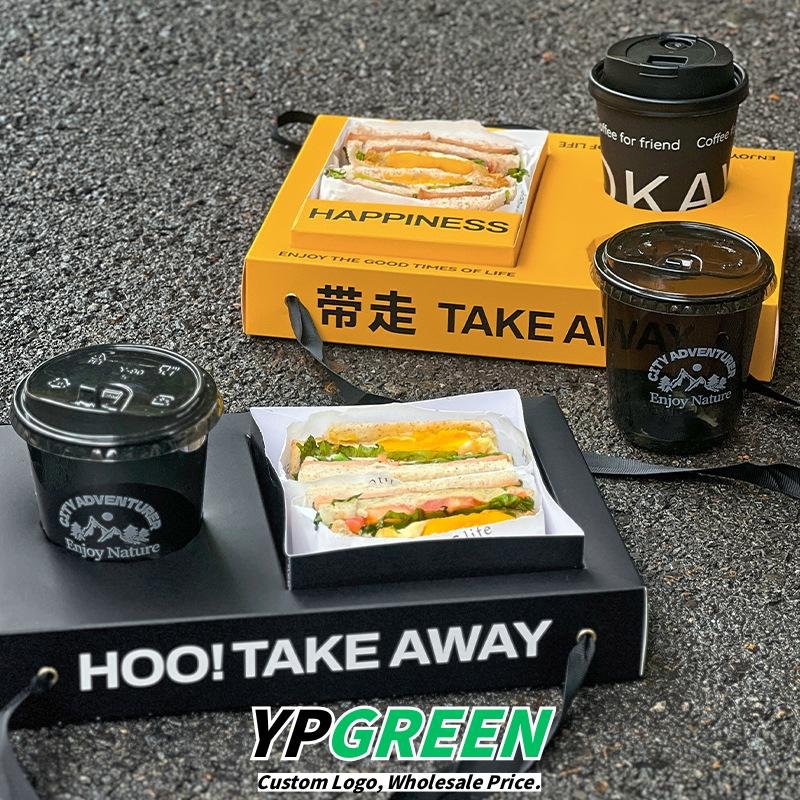 Wholesale Yellow Handheld Sandwich Boxes for Thick Egg Toast and Coffee Shop Takeout - Your Brand Here Wholesale Yellow Handheld Sandwich Boxes for Thick Egg Toast and Coffee Shop Takeout - Your Brand Here
