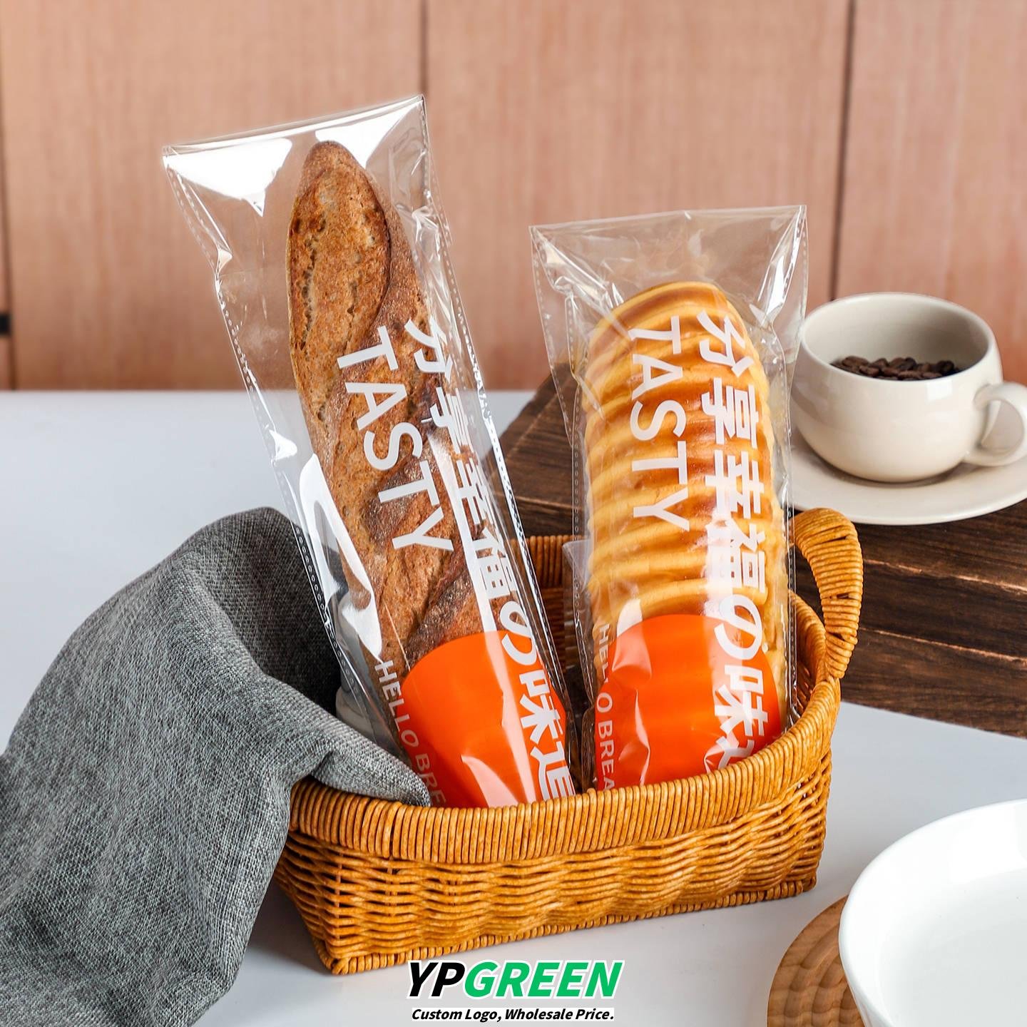 Wholesale Transparent Long Loaf Baguette Bread Packaging Bags for Bakery Takeout - Low MOQ Ready