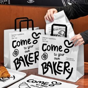 Wholesale IG-Style Kraft Handheld Bags for Dessert, Cake, and Bread Takeout - Factory Direct Supply