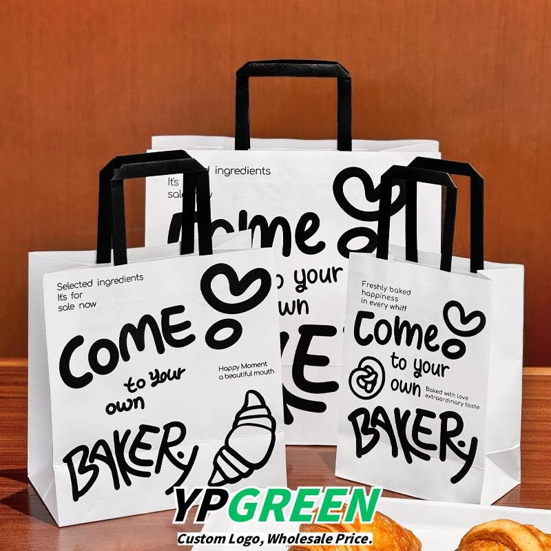 Wholesale IG-Style Kraft Handheld Bags for Dessert, Cake, and Bread Takeout - Factory Direct Supply