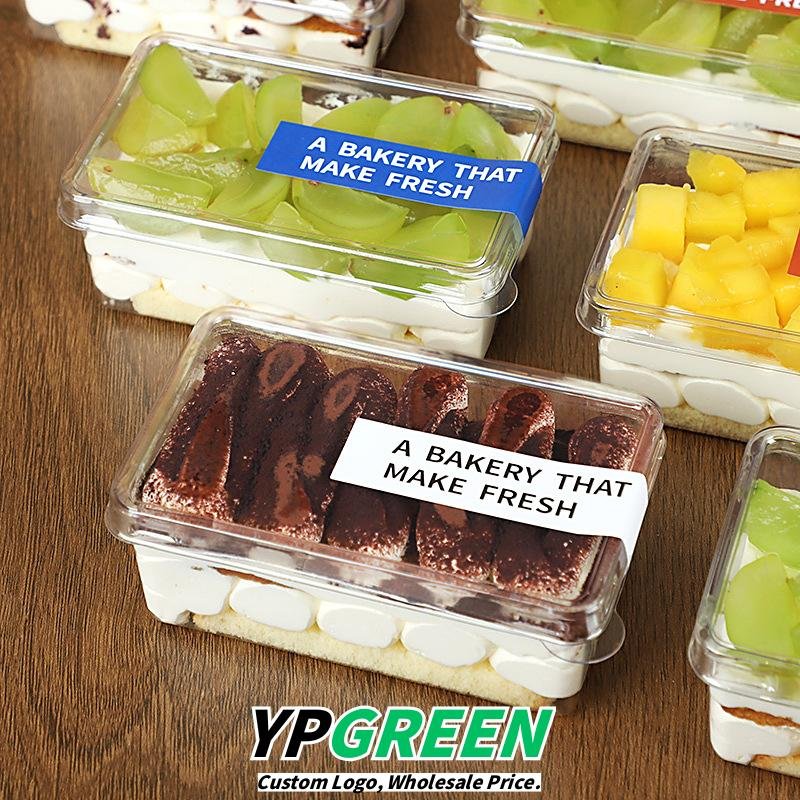 Wholesale Transparent Disposable Boxes for Tiramisu, Layered Mousse Cakes, Soy Milk Desserts, and Bakery Takeout - Private Label