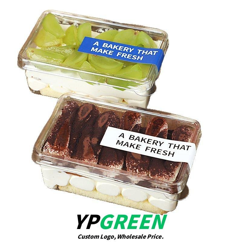Wholesale Transparent Disposable Boxes for Tiramisu, Layered Mousse Cakes, Soy Milk Desserts, and Bakery Takeout - Private Label Wholesale Transparent Disposable Boxes for Tiramisu, Layered Mousse Cakes, Soy Milk Desserts, and Bakery Takeout - Private Label