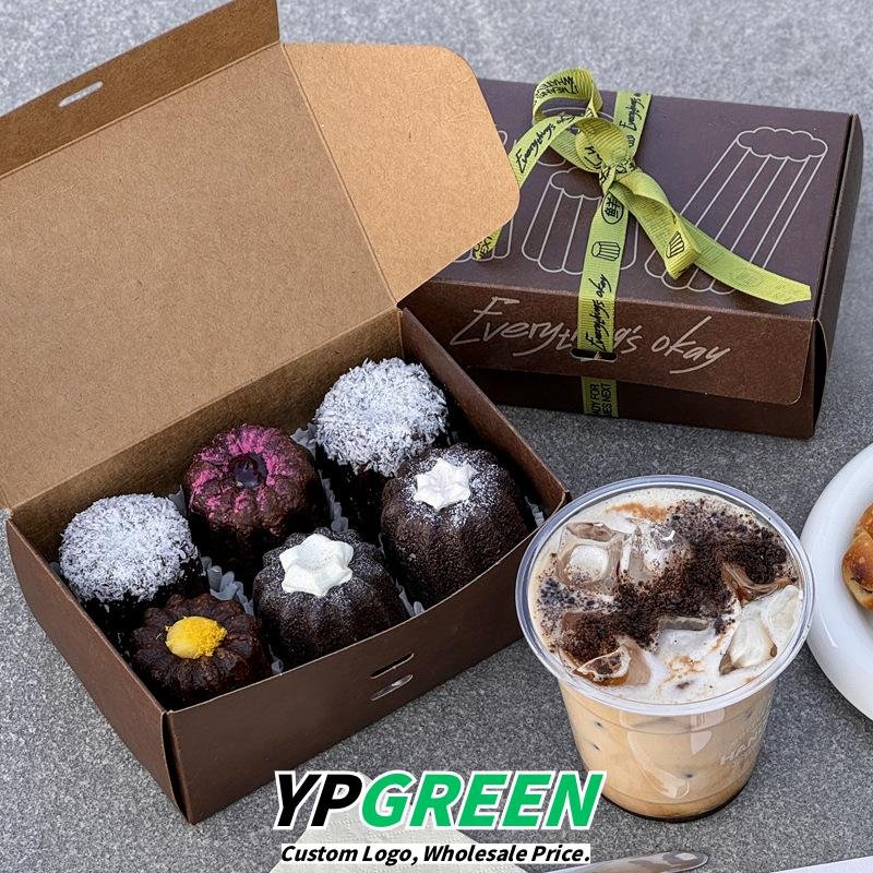 Wholesale 6-Pack High-Visual Canelé Boxes for Bakery Takeout - Direct from Factory Wholesale 6-Pack High-Visual Canelé Boxes for Bakery Takeout - Direct from Factory