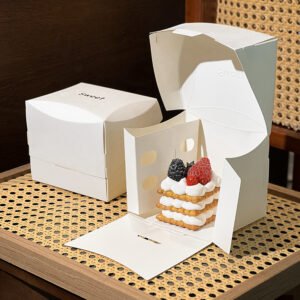 Wholesale High-End Hot Gold French Sweet Pastry Boxes for Mousse Cake Takeout - Private Label