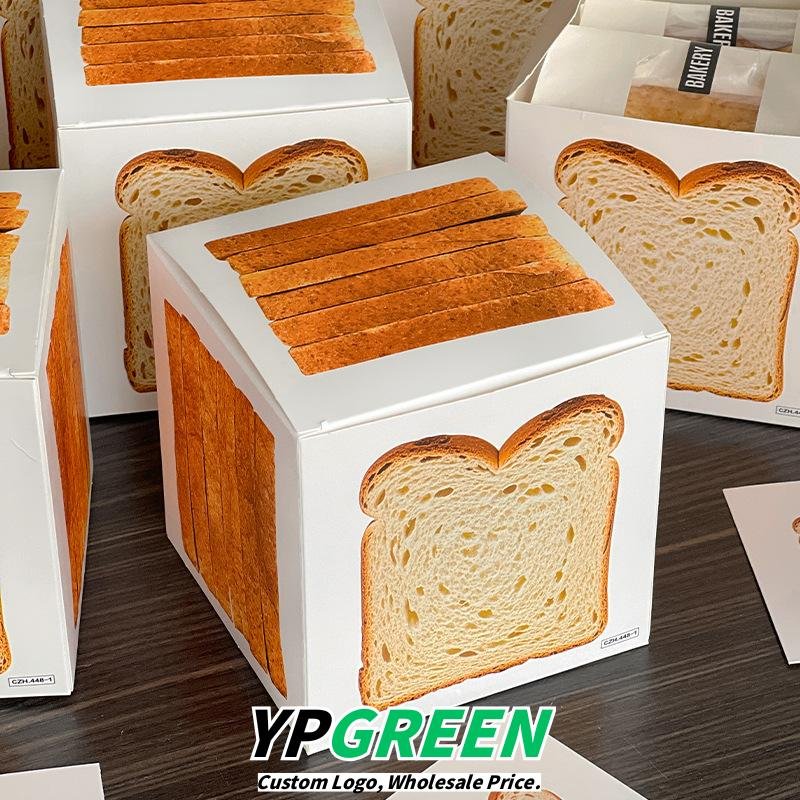 Wholesale Square Paper Boxes for Thick-Cut Sliced Toast Packaging with Custom Logo - Better Pricing