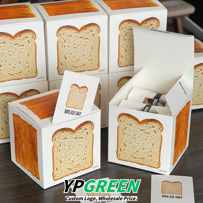 Wholesale Square Paper Boxes for Thick-Cut Sliced Toast Packaging with Custom Logo - Better Pricing