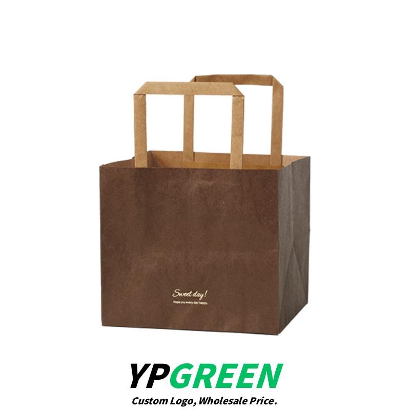 Wholesale Custom Kraft Paper Handheld Bags for Dessert and Bakery Takeout - Direct from Factory