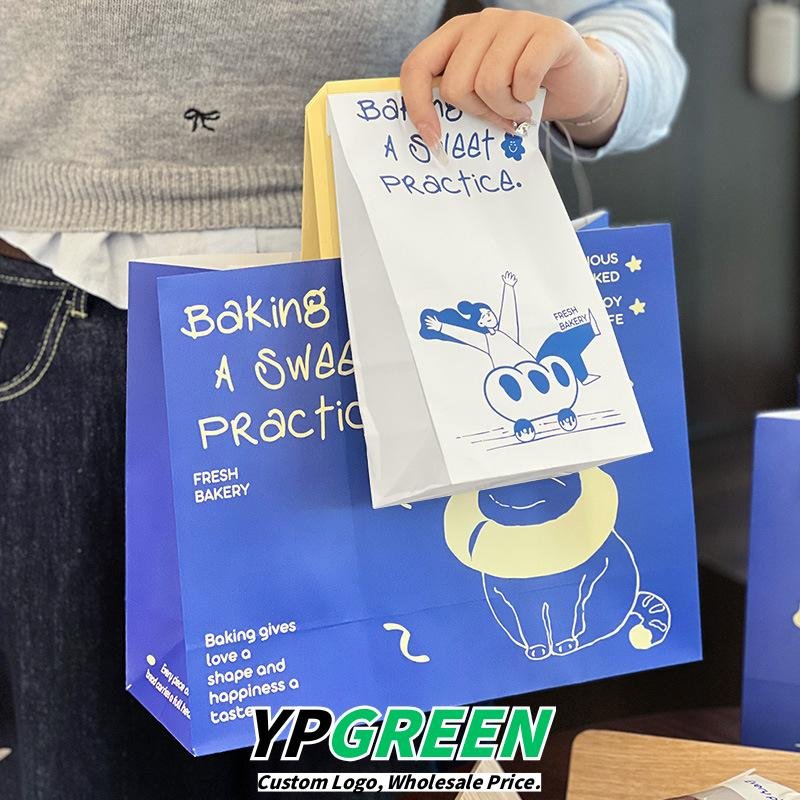 Wholesale Kraft Handheld Bags for Bakery Bread, Coffee, and Dessert Takeout - Direct from Factory