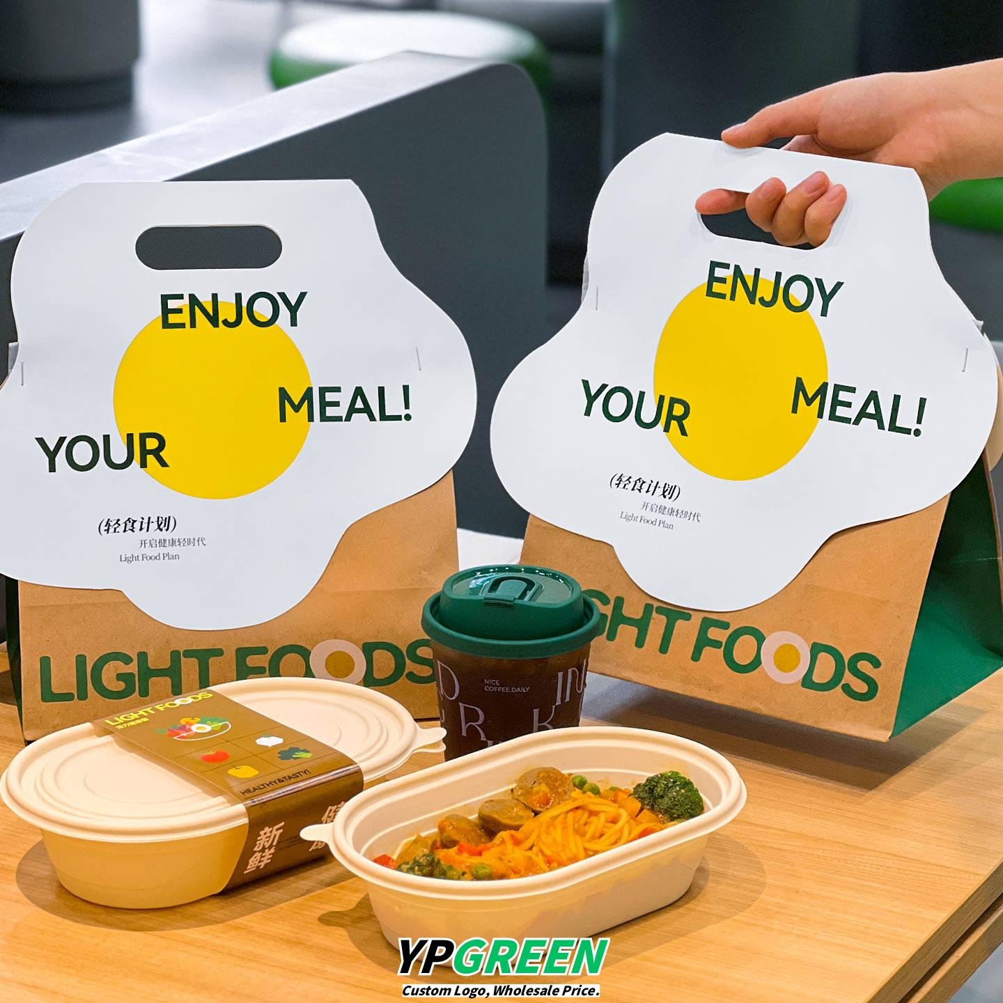 Wholesale High-Visual Appeal Disposable Meal Boxes and Bags for Korean Light Food Low-Calorie Healthy Meals - Direct Factory