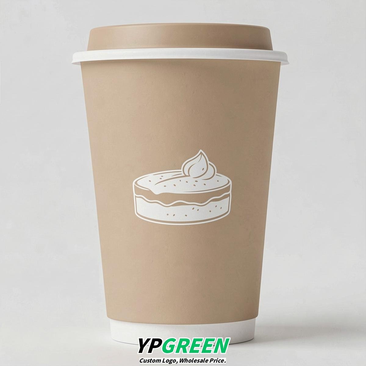 Champagne Paper Cups with Desserts Design 8-24oz Champagne Paper Cups with Desserts Design 8-24oz