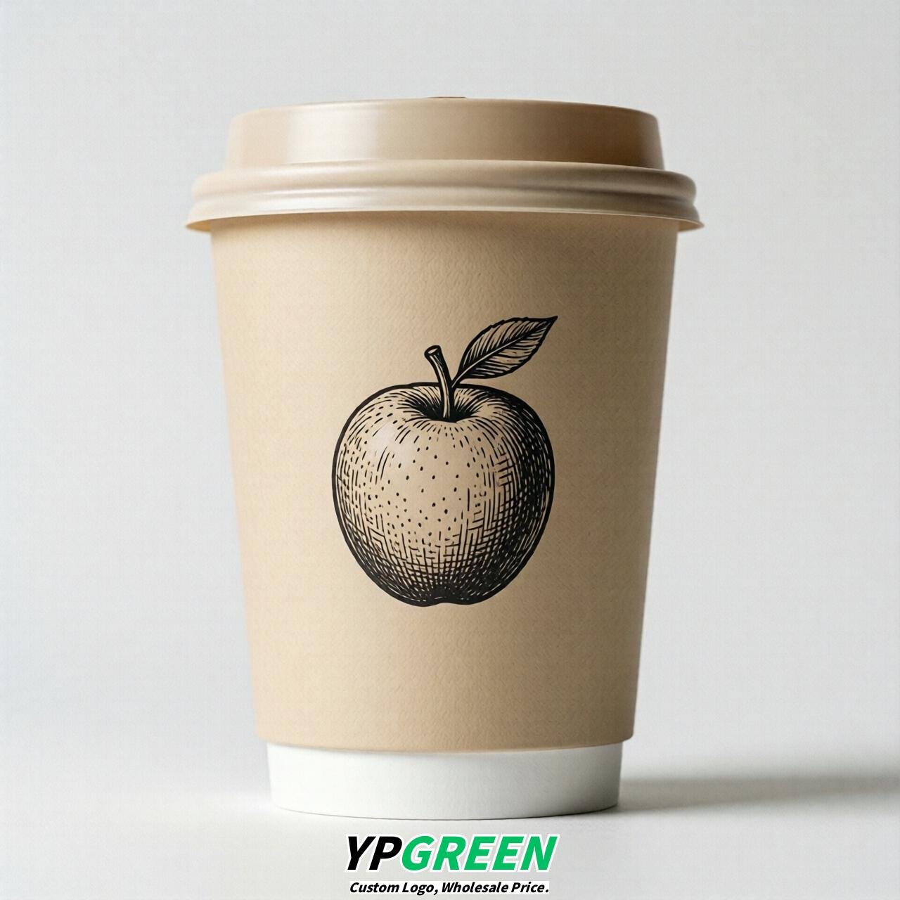 Champagne Fruits Paper Cups with Lids 8-24oz