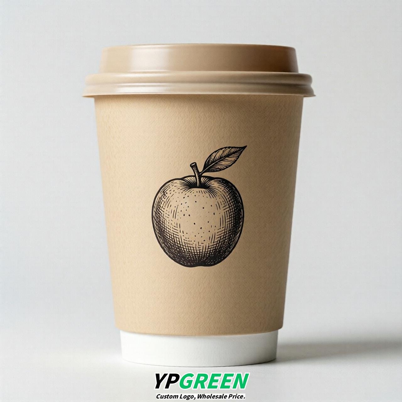 Champagne Fruits Paper Cups with Lids 8-24oz