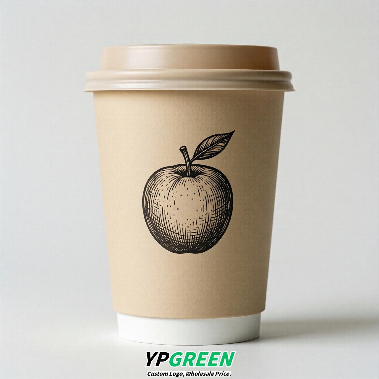 Champagne Fruits Paper Cups with Lids 8-24oz