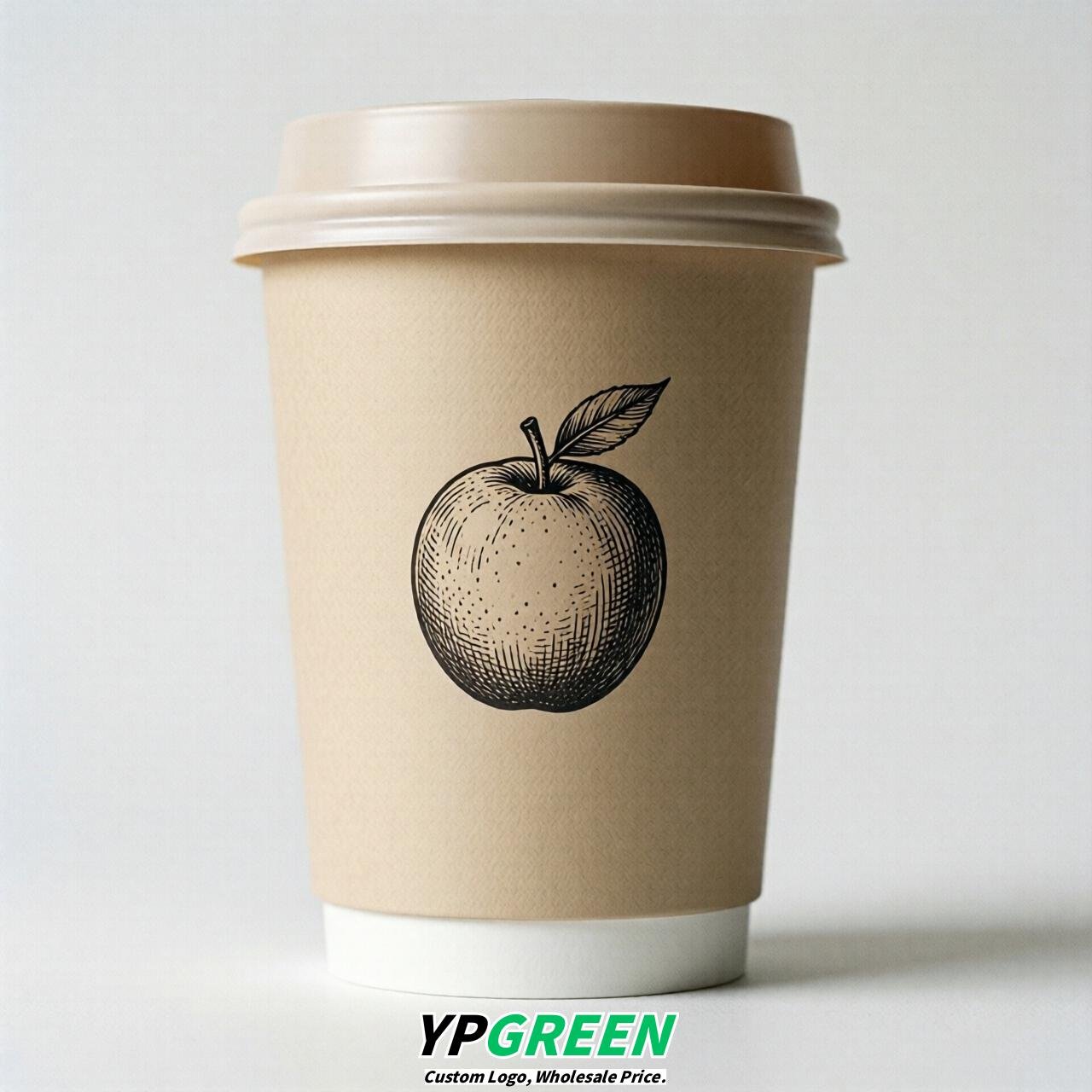 Champagne Fruits Paper Cups with Lids 8-24oz