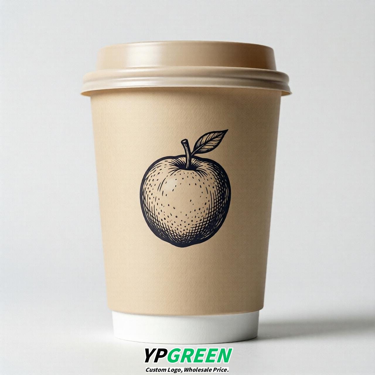 Champagne Fruits Paper Cups with Lids 8-24oz