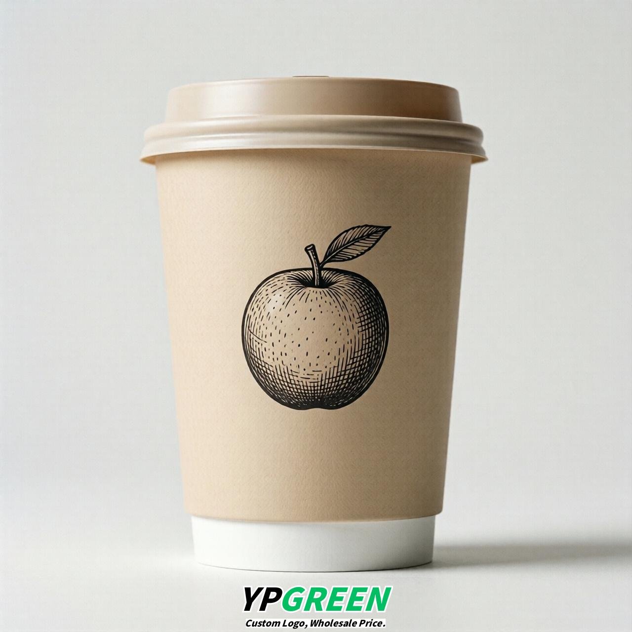 Champagne Fruits Paper Cups with Lids 8-24oz