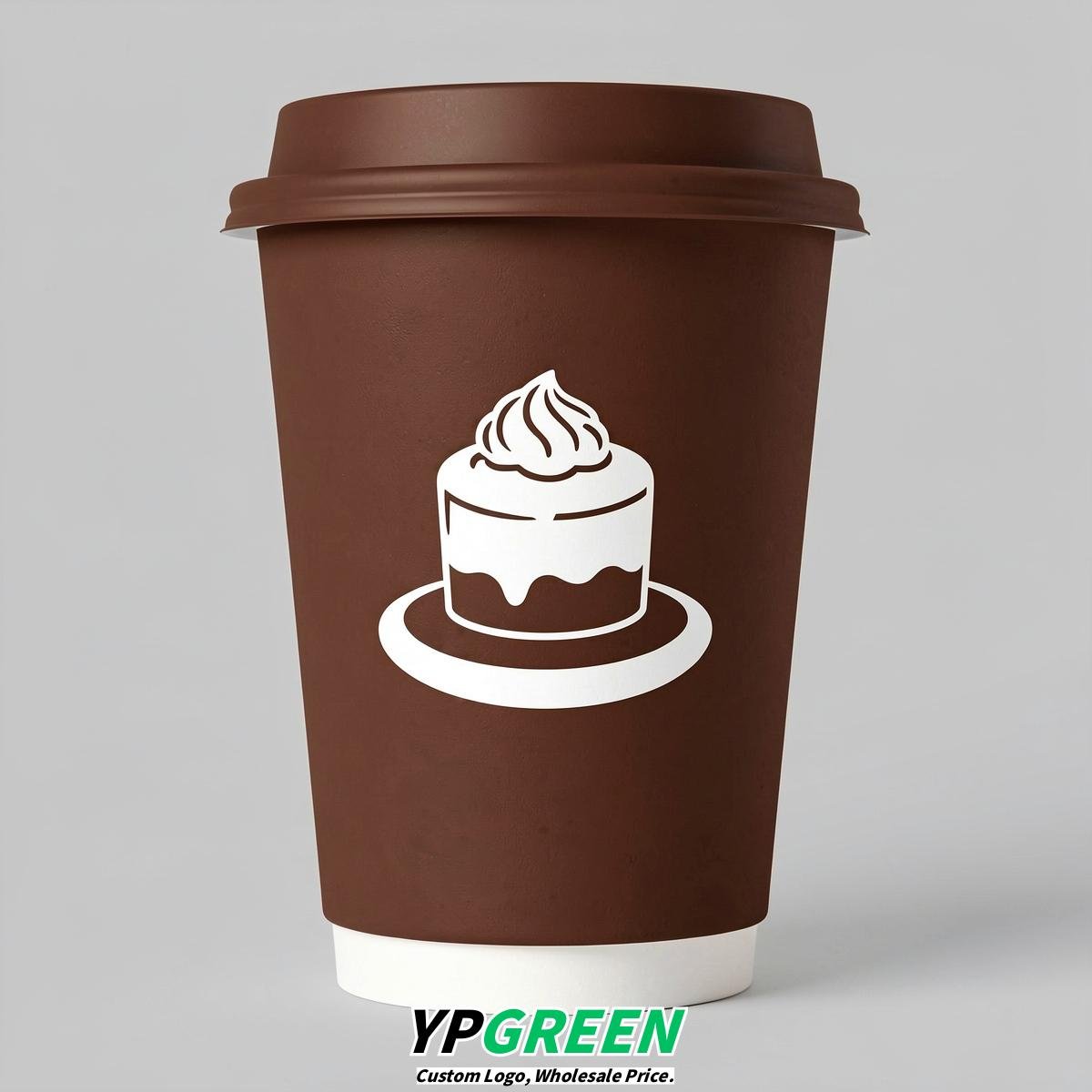 Chocolate Paper Cups with Desserts Design 8-24oz