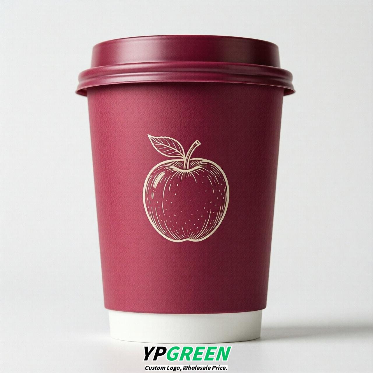 Fuchsia Fruits Paper Cups with Lids 8-24oz