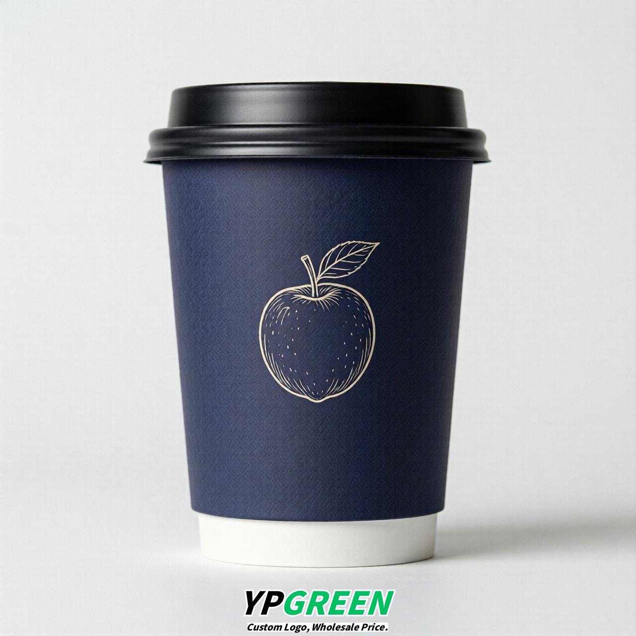 Indigo Fruits Paper Cups with Lids 8-24oz