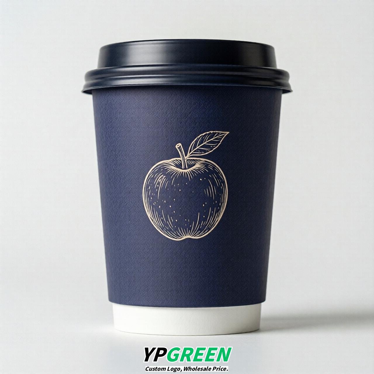 Indigo Fruits Paper Cups with Lids 8-24oz
