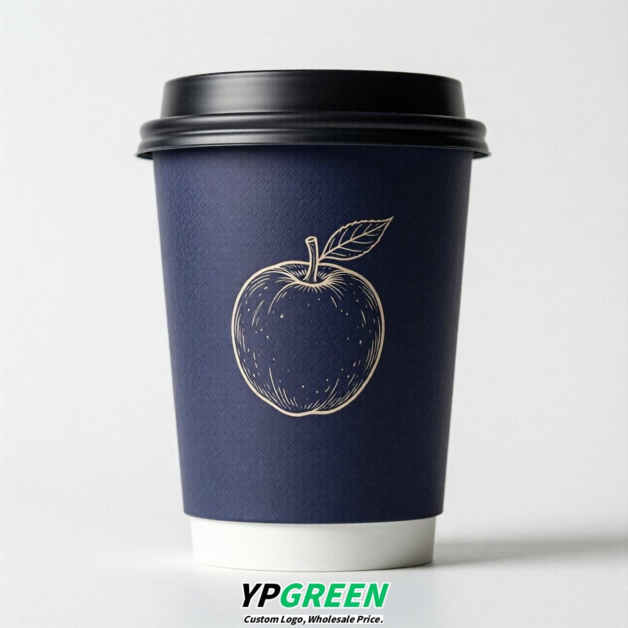 Indigo Fruits Paper Cups with Lids 8-24oz