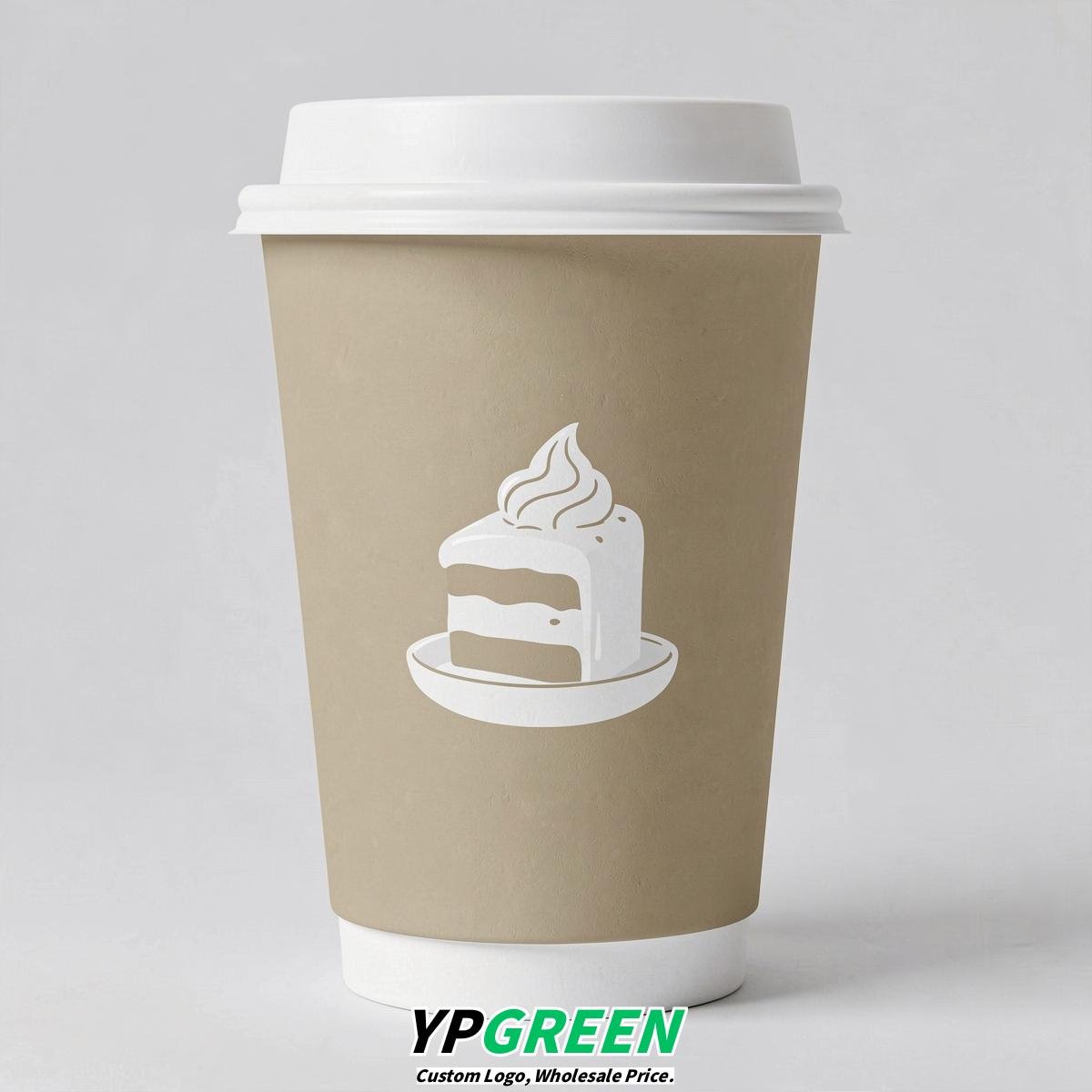 Oatmeal Paper Cups with Desserts Design 8-24oz