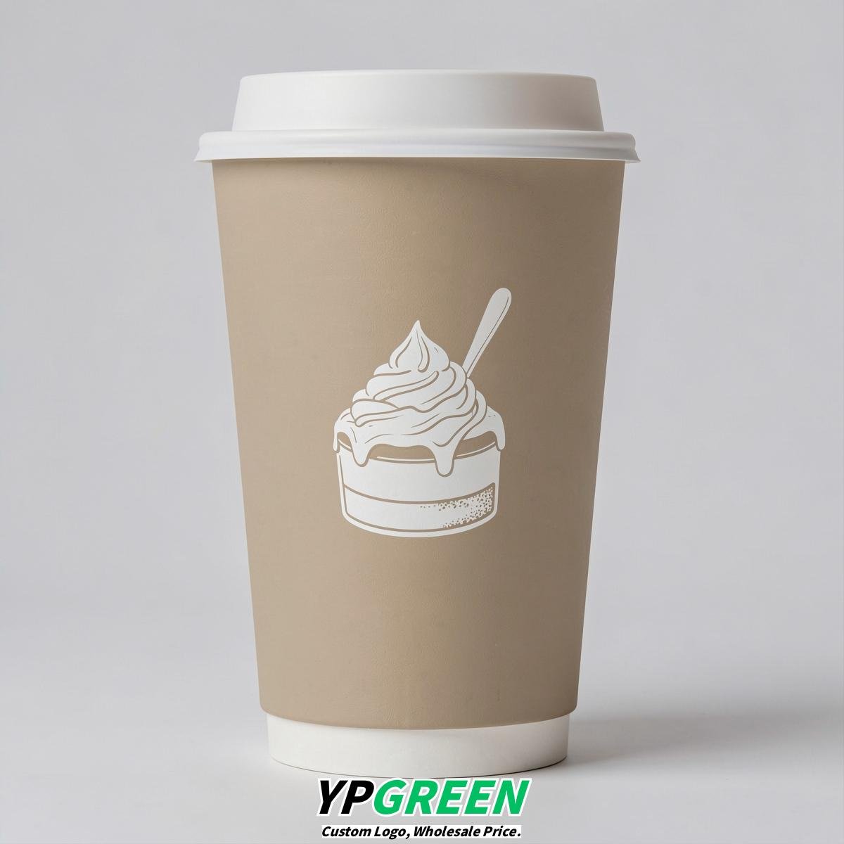 Oatmeal Paper Cups with Desserts Design 8-24oz