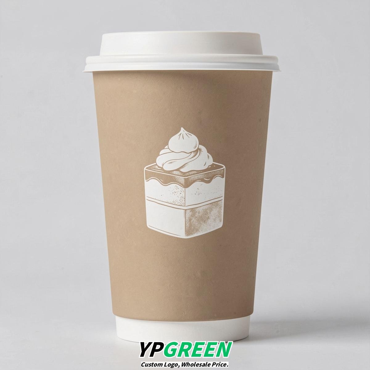 Oatmeal Paper Cups with Desserts Design 8-24oz