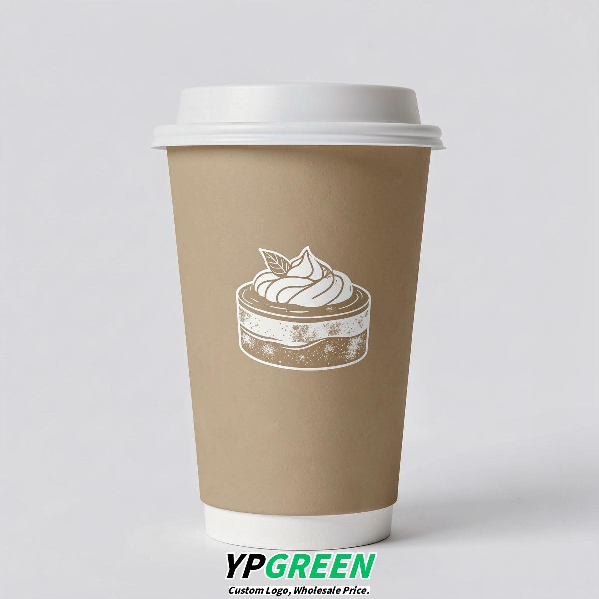 Oatmeal Paper Cups with Desserts Design 8-24oz