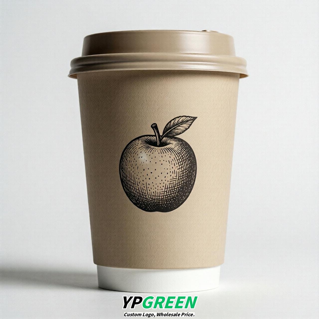 Oatmeal Fruits Paper Cups with Lids 8-24oz