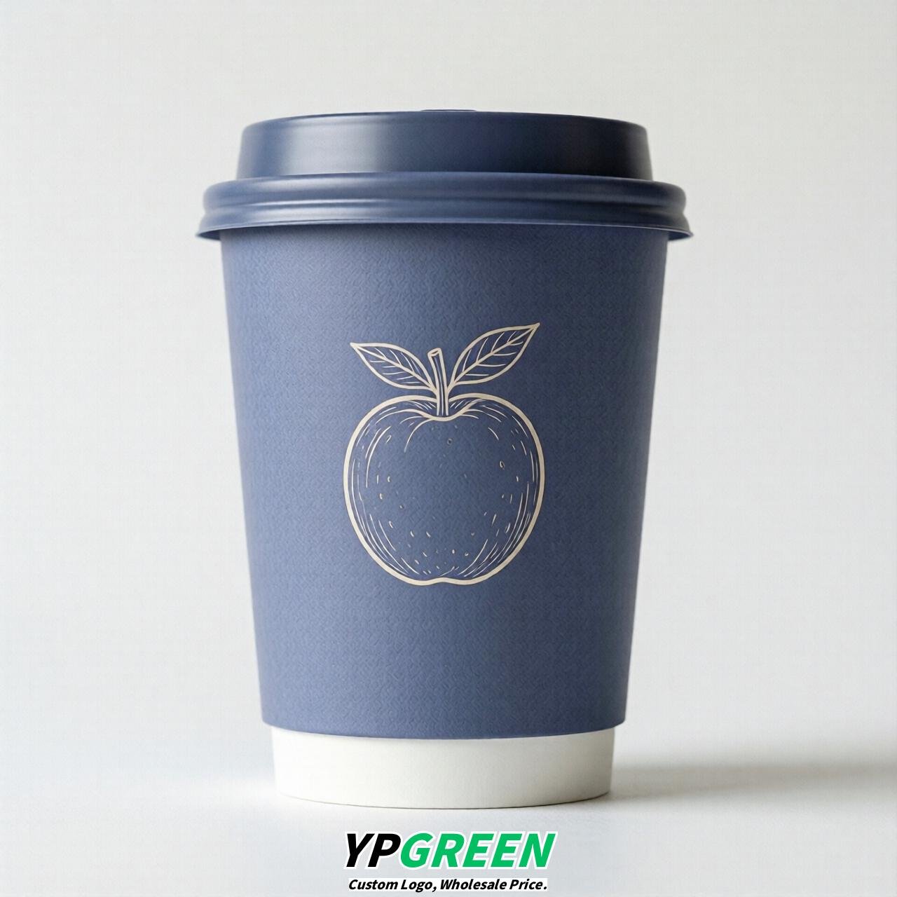 Periwinkle Fruits Paper Cups with Lids 8-24oz
