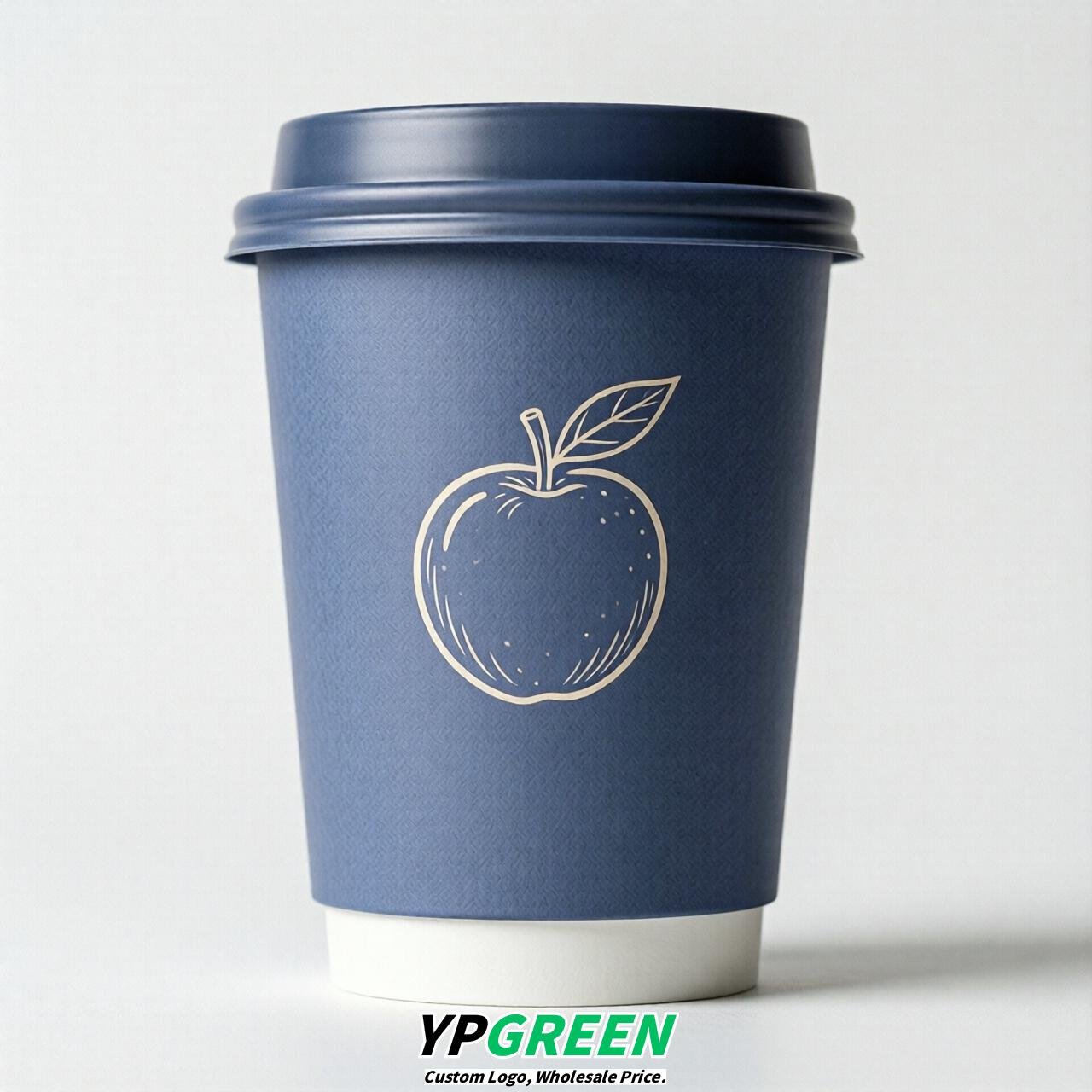 Periwinkle Fruits Paper Cups with Lids 8-24oz