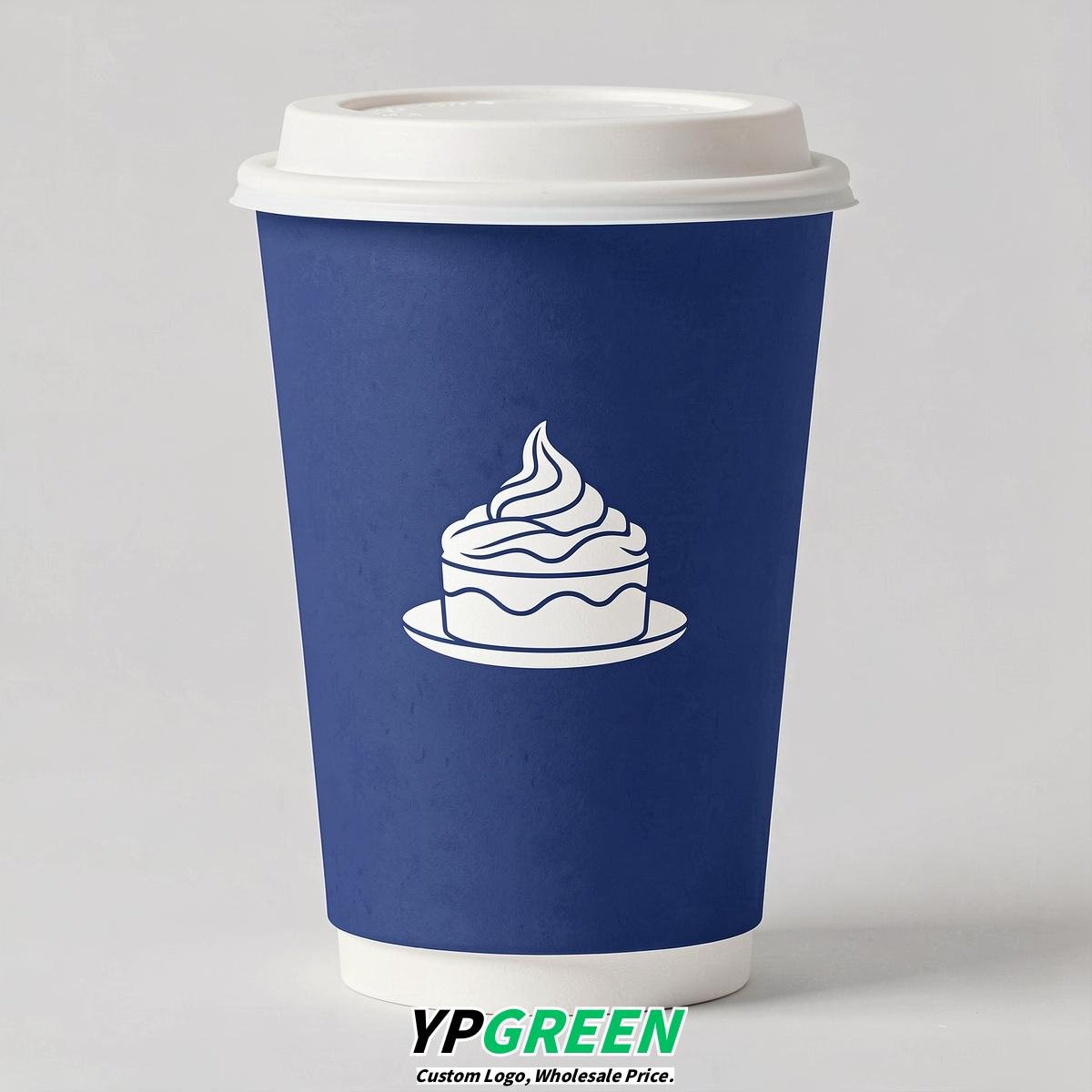 Sapphire Paper Cups with Desserts Design 8-24oz