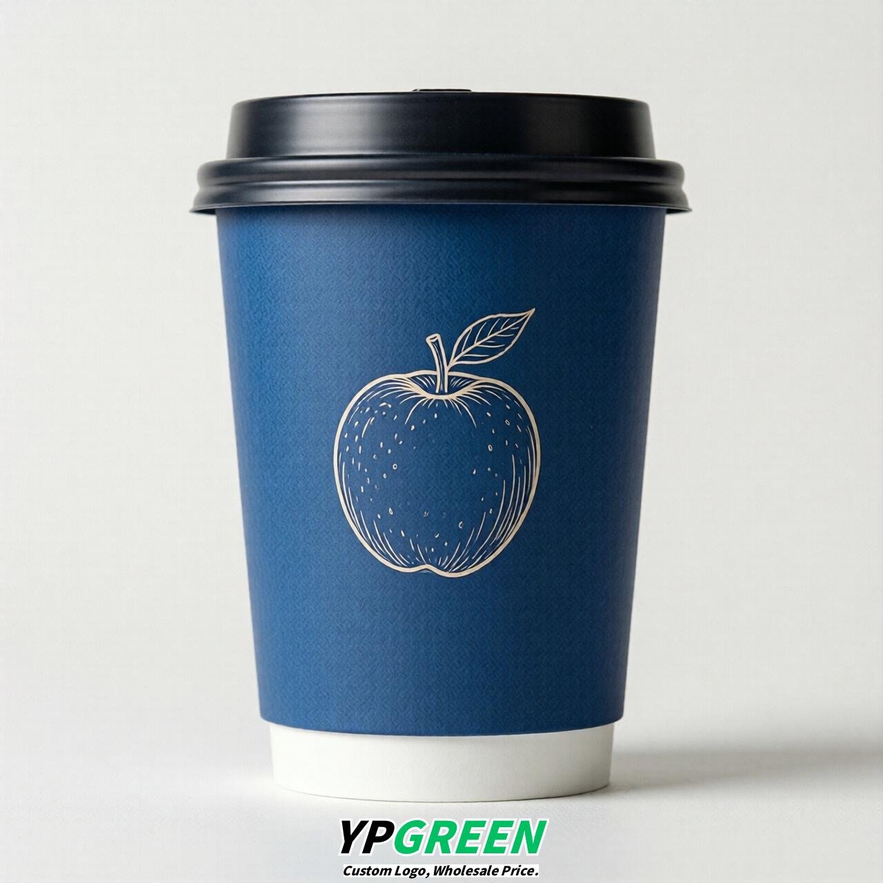 Sapphire Fruits Paper Cups with Lids 8-24oz