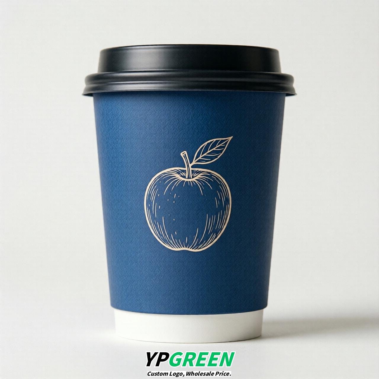Sapphire Fruits Paper Cups with Lids 8-24oz