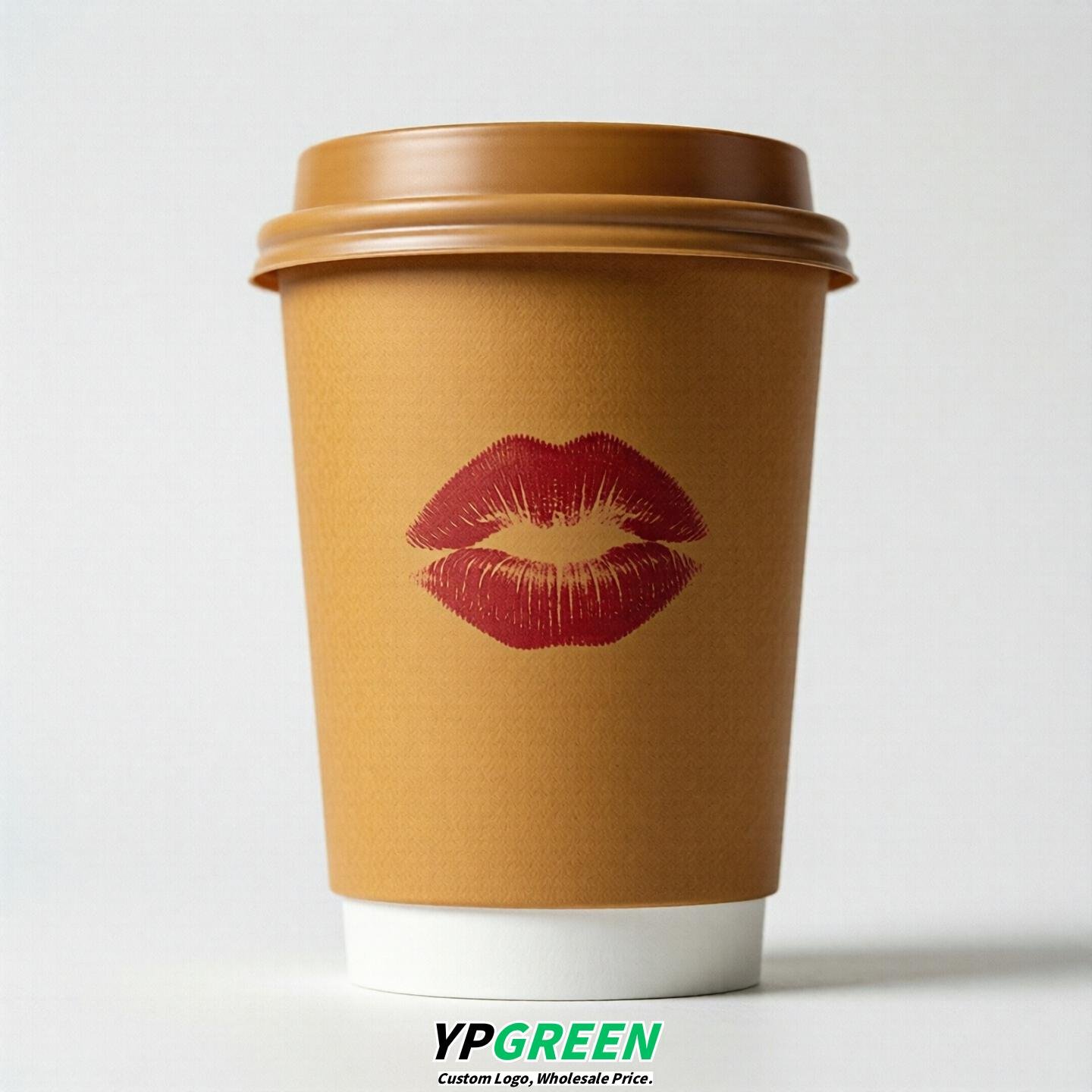 Amber Paper Cups with Lips Print 10oz/12oz/16oz/20oz/22oz
