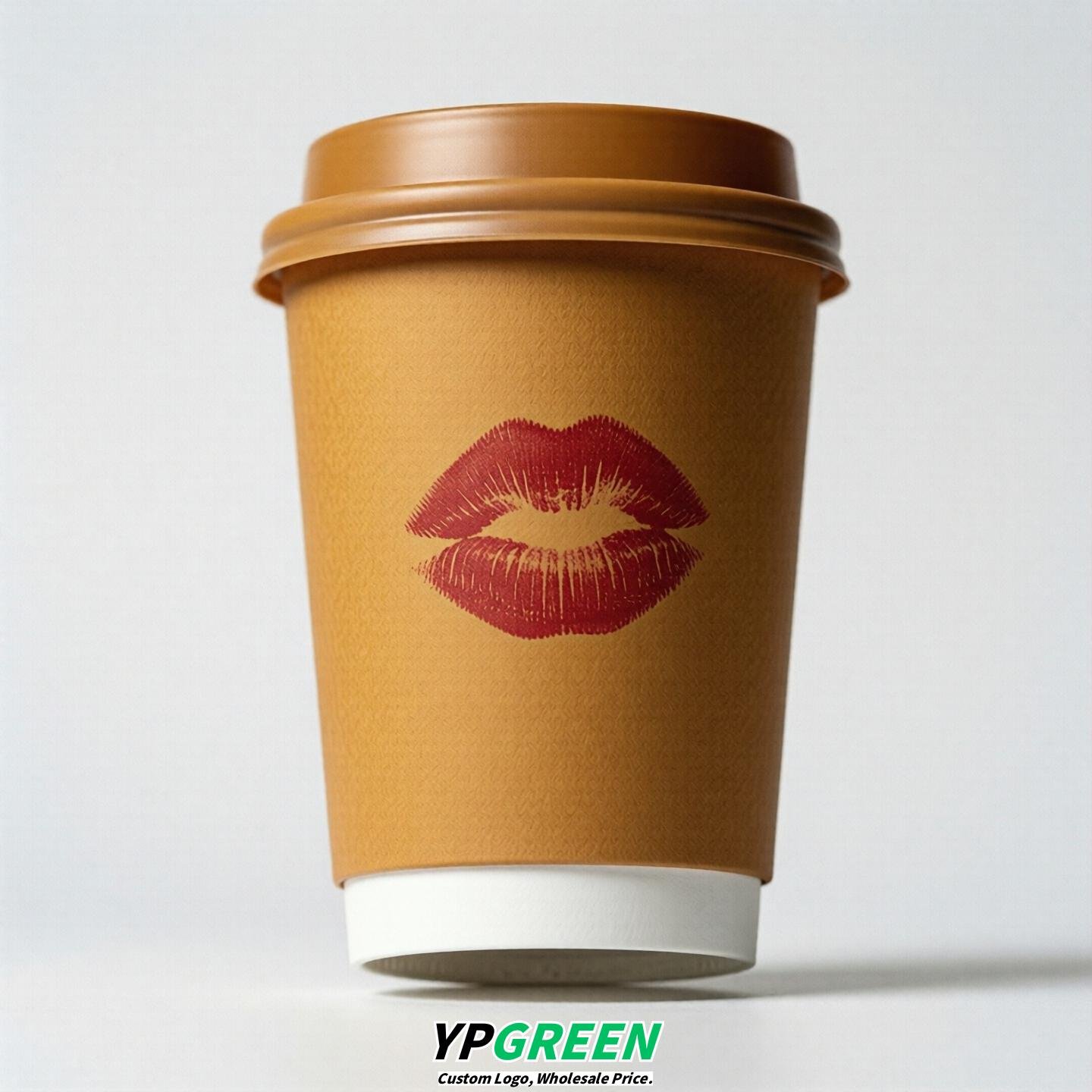 Amber Paper Cups with Lips Print 10oz/12oz/16oz/20oz/22oz