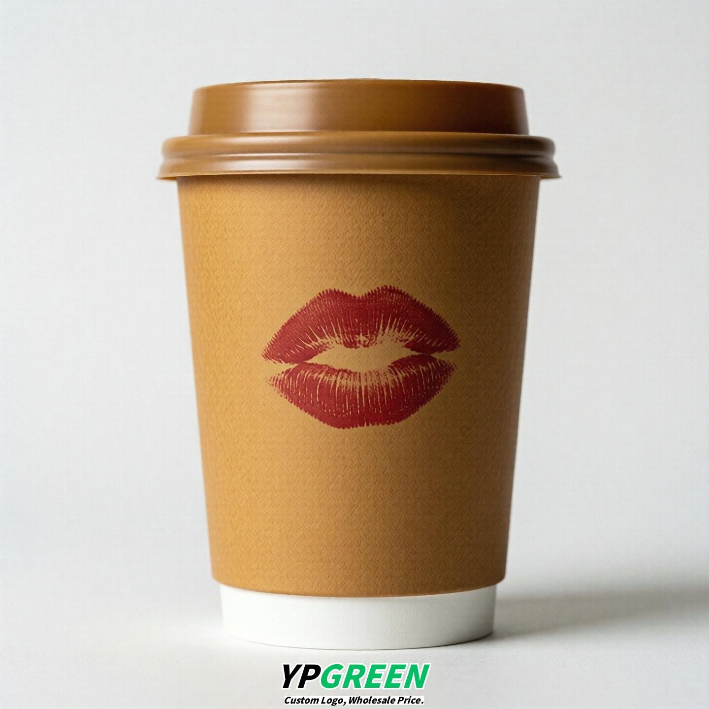 Amber Paper Cups with Lips Print 10oz/12oz/16oz/20oz/22oz