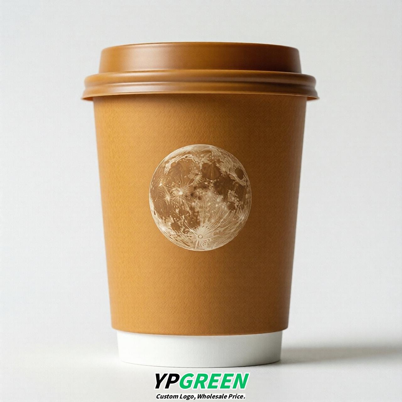 Amber Moon Paper Cups with Lids 8-24oz