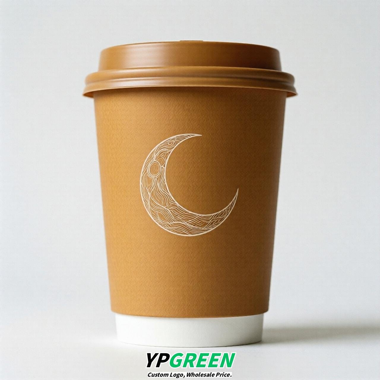 Amber Moon Paper Cups with Lids 8-24oz
